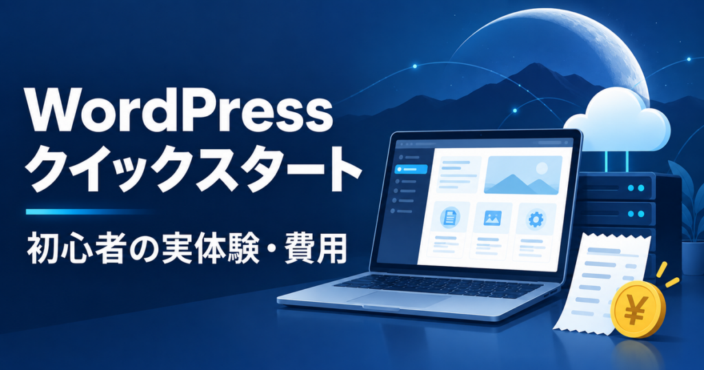 エックスサーバーのWordPressクイックスタートを初心者が使った体験と費用